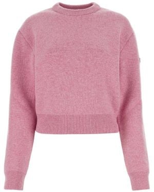 Balenciaga Logo Patch Knitted Jumper - Pink