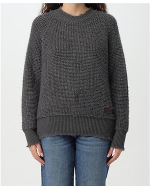 DSquared² Crew Neck Long-Sleeved Jumper - Grey