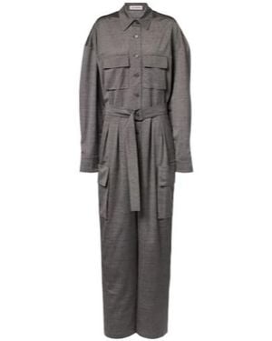 Frankie Shop Linda Belted Jumpsuit - Grey