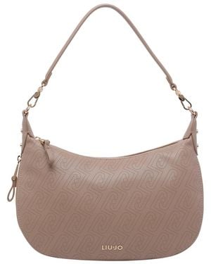 Liu Jo Logo Zip Shoulder Bag - Grey