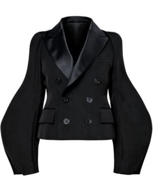 Sacai Double-Faced Double-Breasted Jacket - Black