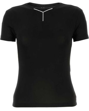 Tシャツ・カットソー Y PROJECT Women Tops 102TO006 BLACK Y/project MINI Y ZIP T-Shirt - black | Garmentory