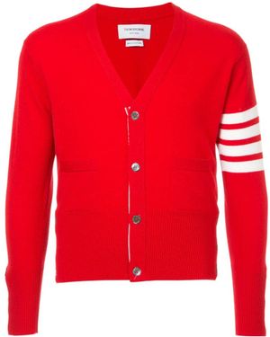 Thom Browne Long-Sleeved Sweater - Red