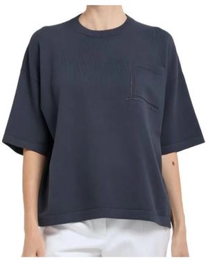 Brunello Cucinelli Round Neck T-Shirt - Blue