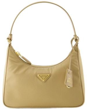 Prada Re-Edition 2005 Re-Nylon And Saffiano Mini Bag - Natural
