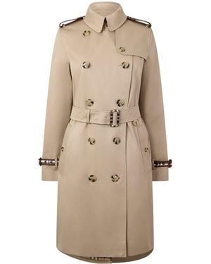 Burberry Doublebreasted Midlength Coat - Natural