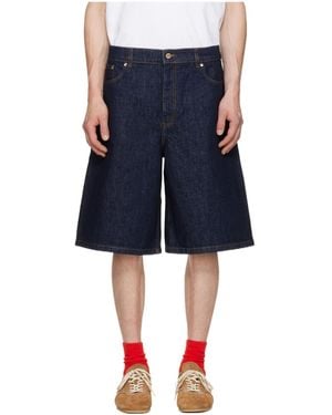 CASABLANCA Belt-Loop Denim Shorts - Blue
