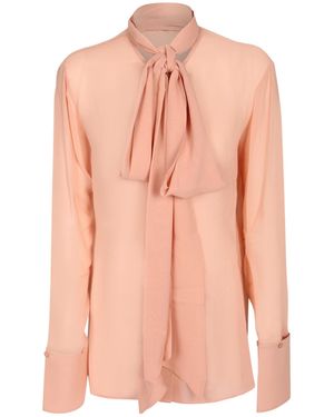 Acne Studios Tie-Neck Shirt - Pink