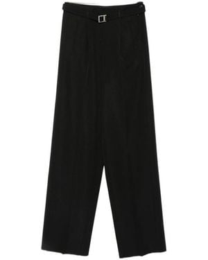 The Seafarer Belted Wide-Leg Pants - Black