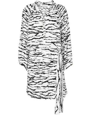 Melissa Odabash Amy Tiger-Print Minidress - White