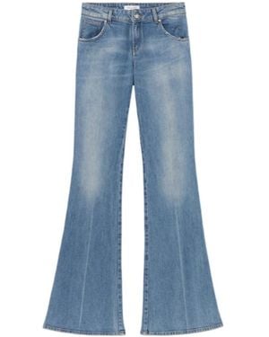 Blumarine Flared-Leg Cotton Jeans - Blue