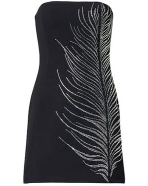 David Koma Crystal-Embellished Cady Minidress - Black