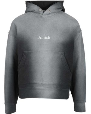 AMISH Spray Effect Hoodie - Gray