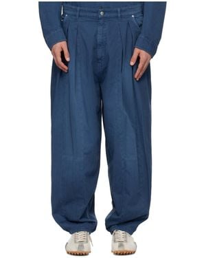 Hed Mayner Pleated Jeans - Blue