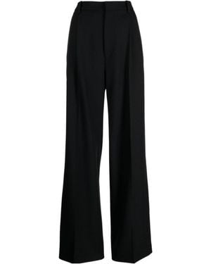 Plan C Wool Tailored Pants - Black