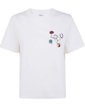 Paul Smith Ps Graphic Printed Crewneck T-Shirt - White