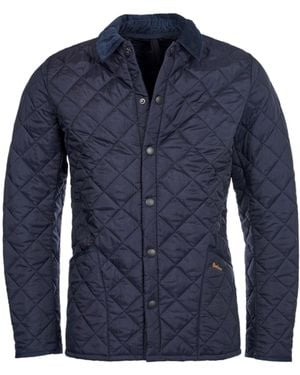 Barbour Quilted Long-Sleeved Cotton Coat - Blue