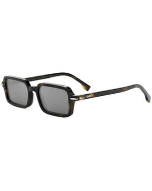 Fendi Eyewear Rectangular Frame Sunglasses - White