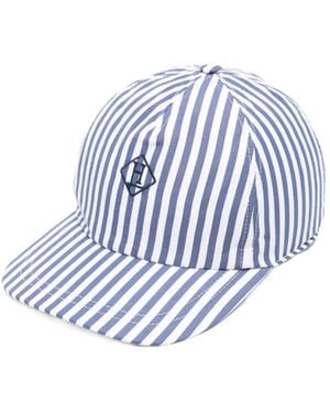 Herno Striped Baseball Cap - Blue