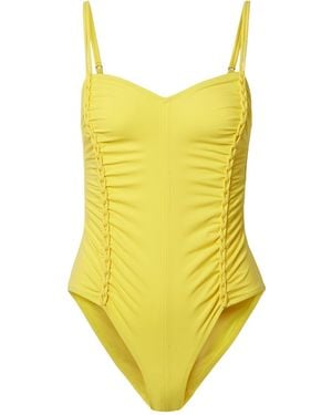 Ulla Johnson Almira Ruched Swimsuit - Yellow