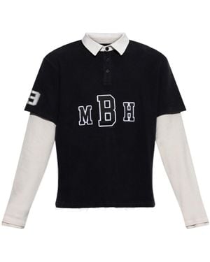 MISBHV Logo-Embroidered Polo Shirt - Black