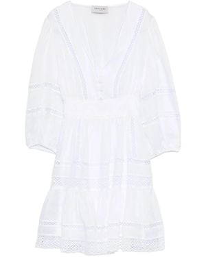 ERMANNO FIRENZE Lace-Trim Mini Dress - White