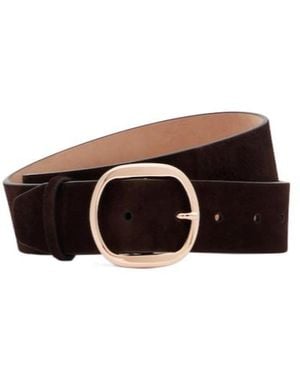 Gabriela Hearst Elster Suede Belt - White