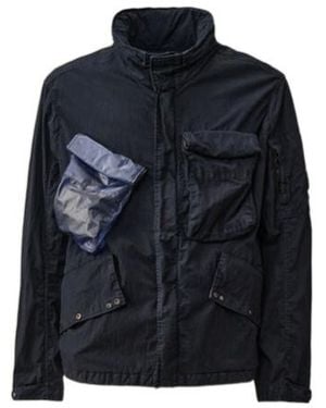 C.P. Company 50 Fili Gum Lens-Detailed Jacket - Blue