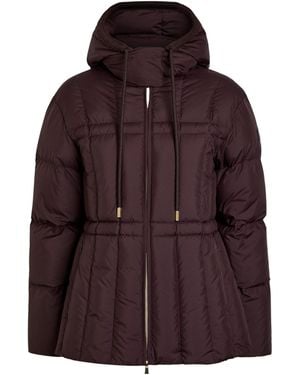 Moncler Hooded Quilted Down Jacket - Purple