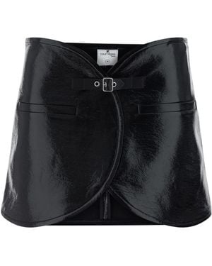 Courreges Courrèges Ellipse Vinyl Mini Skirt - Black