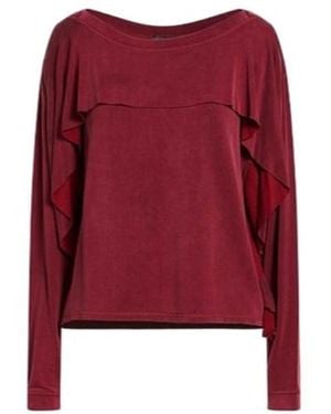 DIESEL Solid-Color Long-Sleeved T-Shirt - Red