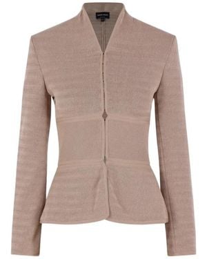 Giorgio Armani Long-Sleeved Jacket - Brown