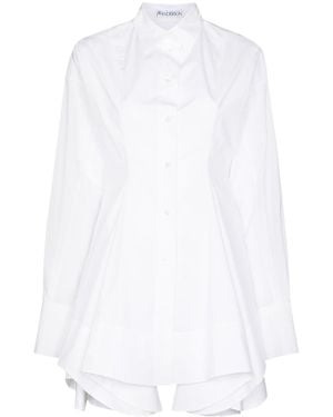 JW Anderson Fitted-Waisted Flared Tunic Shirt - White