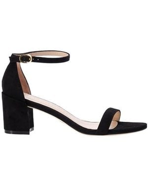 Stuart Weitzman Simple Open-Toe Sandals - Black
