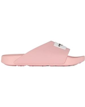 Givenchy Label Flat Slip-On Slides - Pink