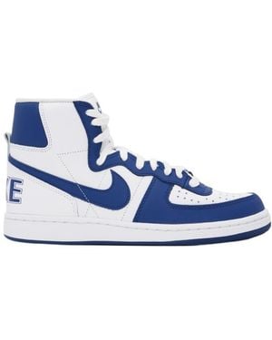COMME DES GARCONS HOMME PLUS X NIKE Logo High-Top Board Shoes - Blue