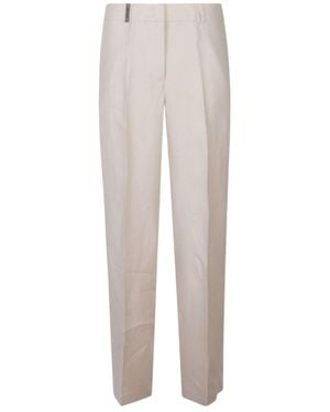 Peserico Straight-Leg Tailored Pants - Gray