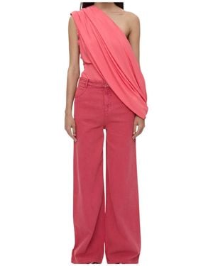 Christopher Esber Draped Jersey T-Shirt - Red