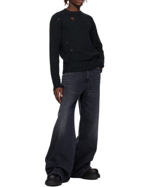 we11done Crew Neck Long Sleeve Sweater - Black