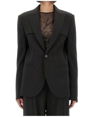 Jean Paul Gaultier Single-Breasted Tailored Jacket - Black