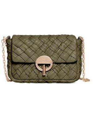 Vanessa Bruno Small Braided Leather Moon Bag - Green