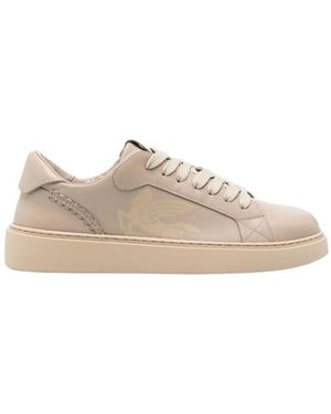 Etro Logo-Print Trainers - Natural