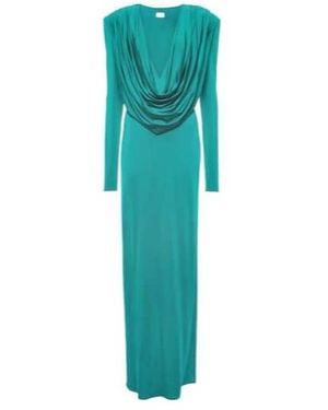 Magda Butrym Draped Jersey Maxi Dress - Green