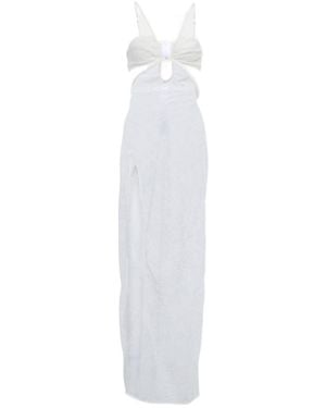Nensi Dojaka Bridal Cutout Lace Gown - White