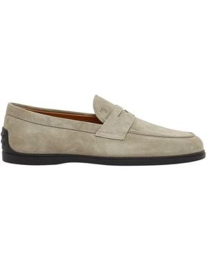 Tod's Round Toe Loafers - Grey