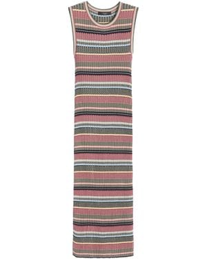 Weekend by Maxmara Viscose Yarn Midi Dress - White