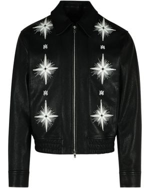 Amiri Starburst Zipped Jacket - Black
