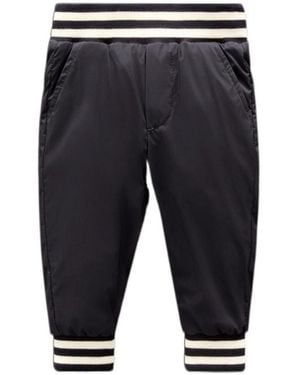 Moncler Logo-Patch Elasticated-Waist Pants - Blue