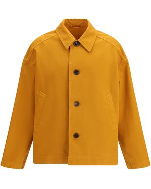 Dries Van Noten Long-Sleeved Casual Jacket - Yellow