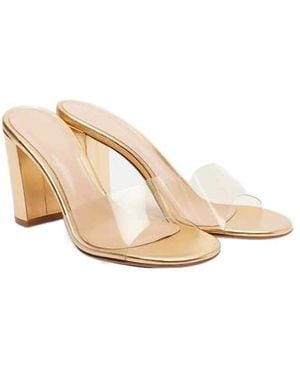 Gianvito Rossi 85 Pvc Mules - Natural